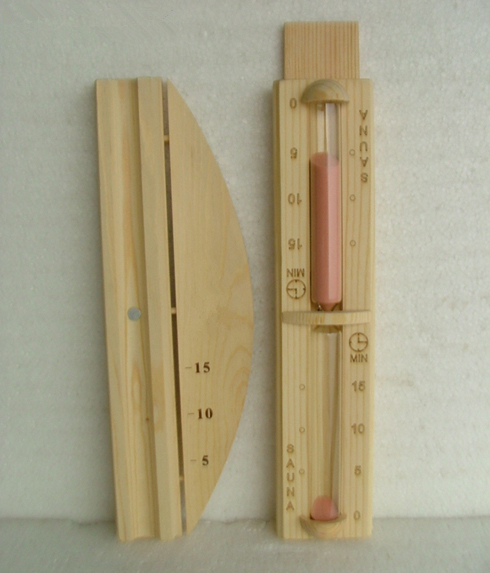 Таймер песка изготовленной на заказ небольшой сауны деревянный для аксессуаров подогревателя сауны пара