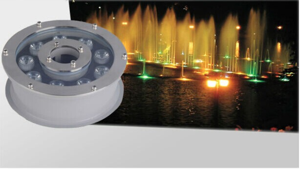 Света фонтана СИД алюминиевого кольца подводные, музыкальный свет пруда погружающийся фонтанов