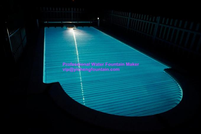 Над земной крышкой PVC системы управления бассейна/бассейна прозрачной голубой материальной